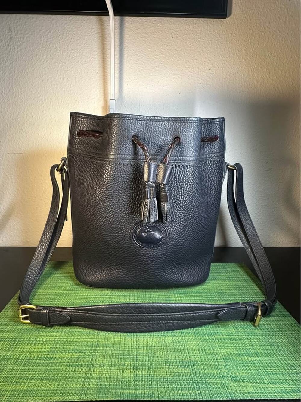 Dooney & Bourke All-Weather Leather (AWL) Teton Drawstring Bucket Bag